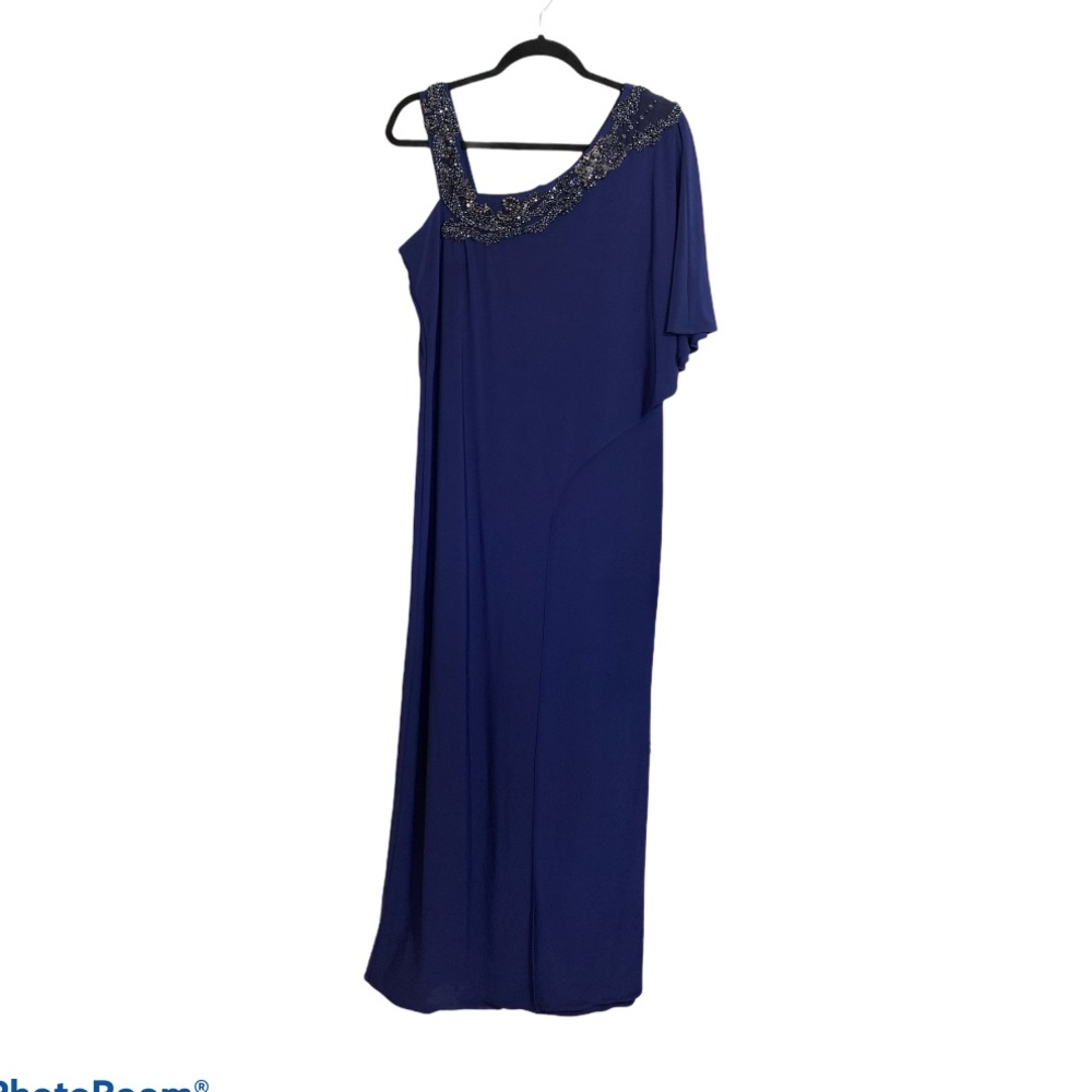 Womens navy blue/royal blue beaded jumpsuit